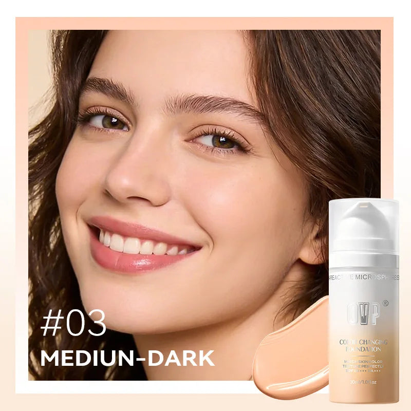 Color Changing Sunscreen Foundation with SPF50+ Protection Peaceful Pleasures Health and Wellness OVP016-03