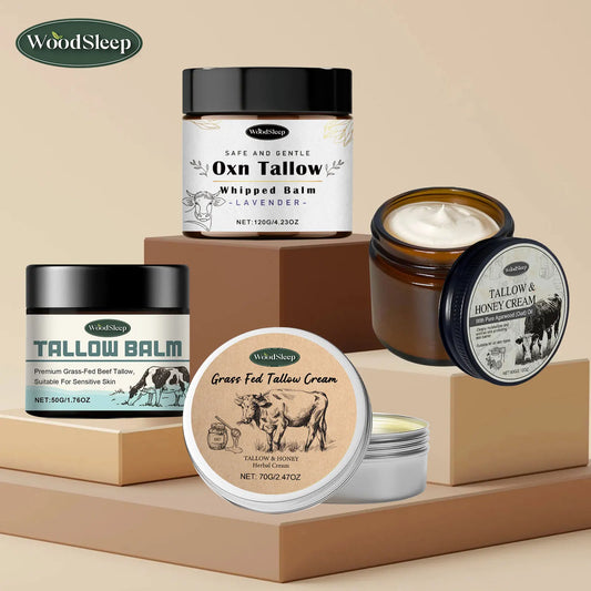 WOODSLEEP Beef Tallow Cream – Firming Nourishing Face & Body Balm Tallow Face Body Cream Oasis Select