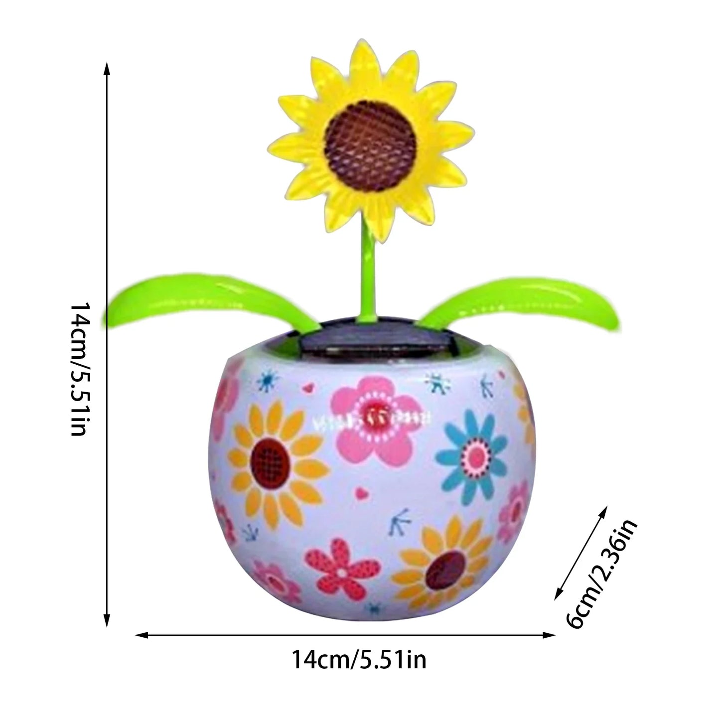 Solar Dancing Sunflower Car Dashboard Ornament | Auto Swing