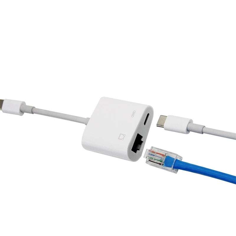 Type C OTG Ethernet Adapter USB C To RJ45 Ethernet LAN Wired Network Converter 100Mbs for Type C Mobile Phone Tablet Peaceful Pleasures Health and Wellness