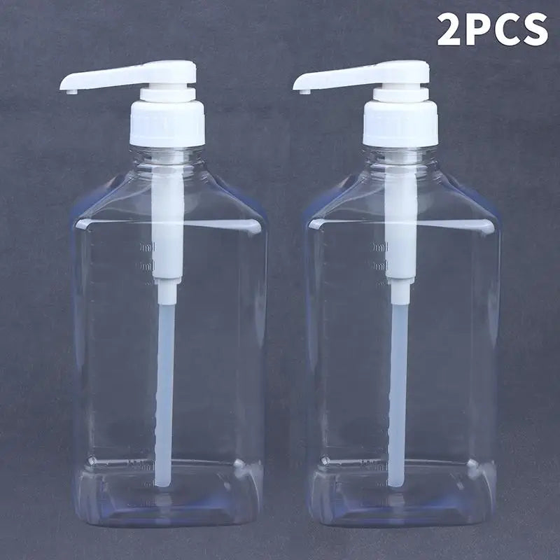 With Hydraulic Pump Nozzle Head Kitchen Honey Jar Container Home 1600ml Liquid Dispenser With Scale Coffee Syrup Bee Drip Bottle Peaceful Pleasures Health and Wellness 2PCS