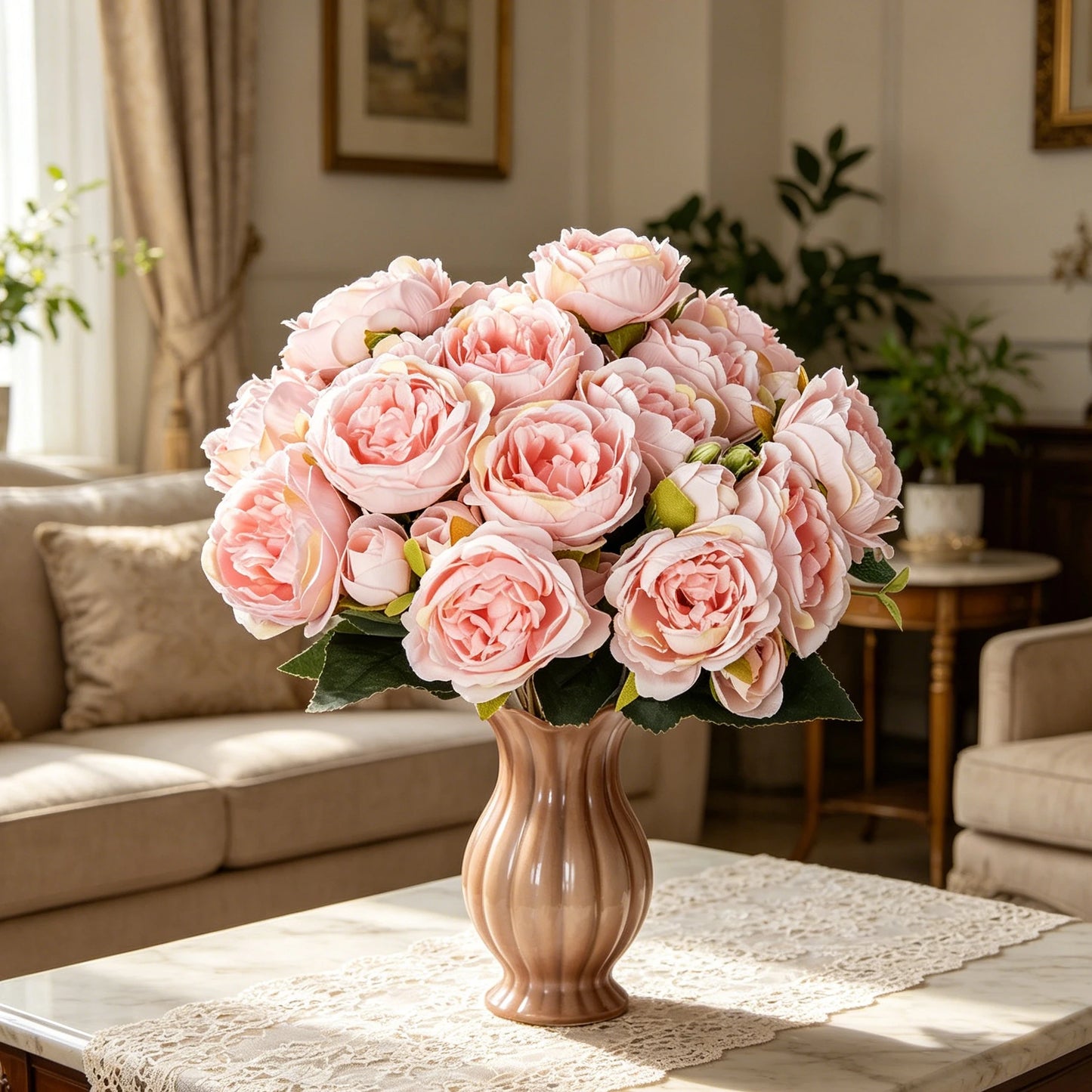 Silk Rose Artificial Flowers UV Protection | Wedding & Home Decor