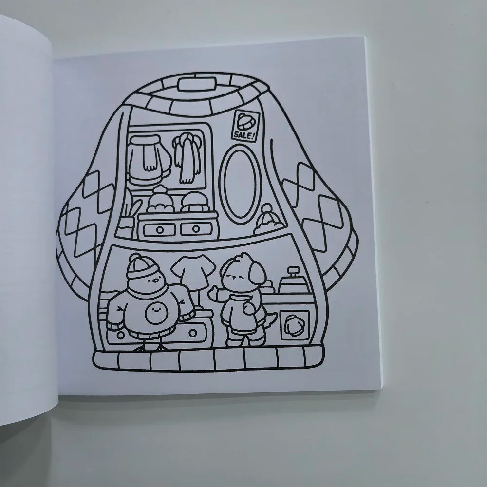 COMFY COZY Cute Coloring Book Adults Drawing Perfect Party Birthday