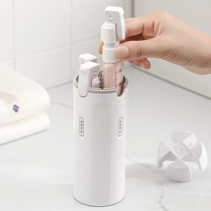 4 In 1 Travel Dispenser Portable Travel Bottles Leak Proof Leakproof Travel Container For Perfume Shampoo Conditioner Lotion Peaceful Pleasures Health and Wellness