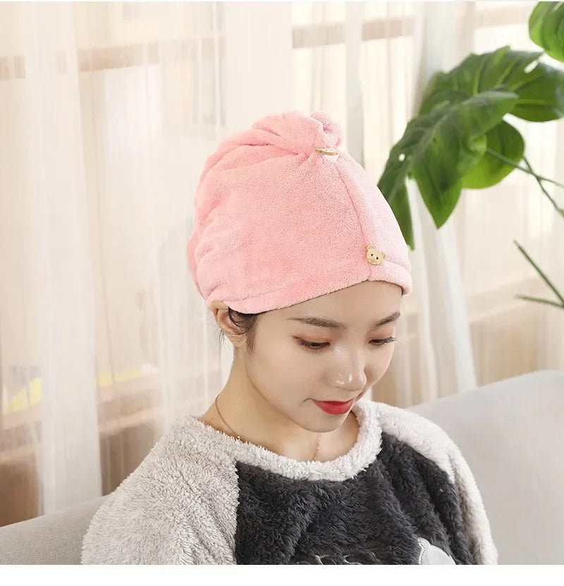 Quick-Dry Microfiber Hair Towel Wrap – Soft & Absorbent
