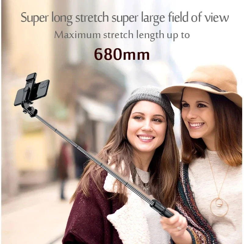 Selfie Stick Wireless Tripod Stand With Light Bluetooth Remote Extendable Portable For IPhone Mobile Phone Live Streaming Travel Peaceful Pleasures Health and Wellness