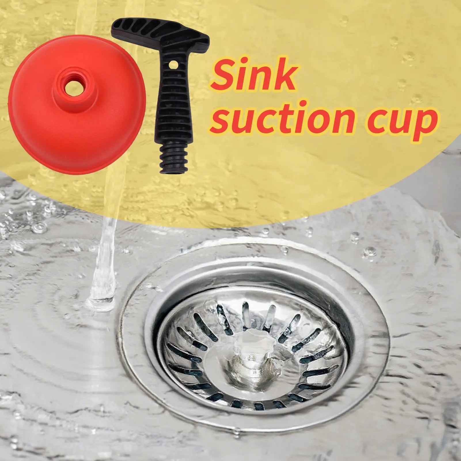 Powerful Drain Plunger for Clogged Toilet Sink & Shower, Unblock Drain Pipe with Splash Guard, Heavy-Duty Unblocker Tool Peaceful Pleasures Health and Wellness