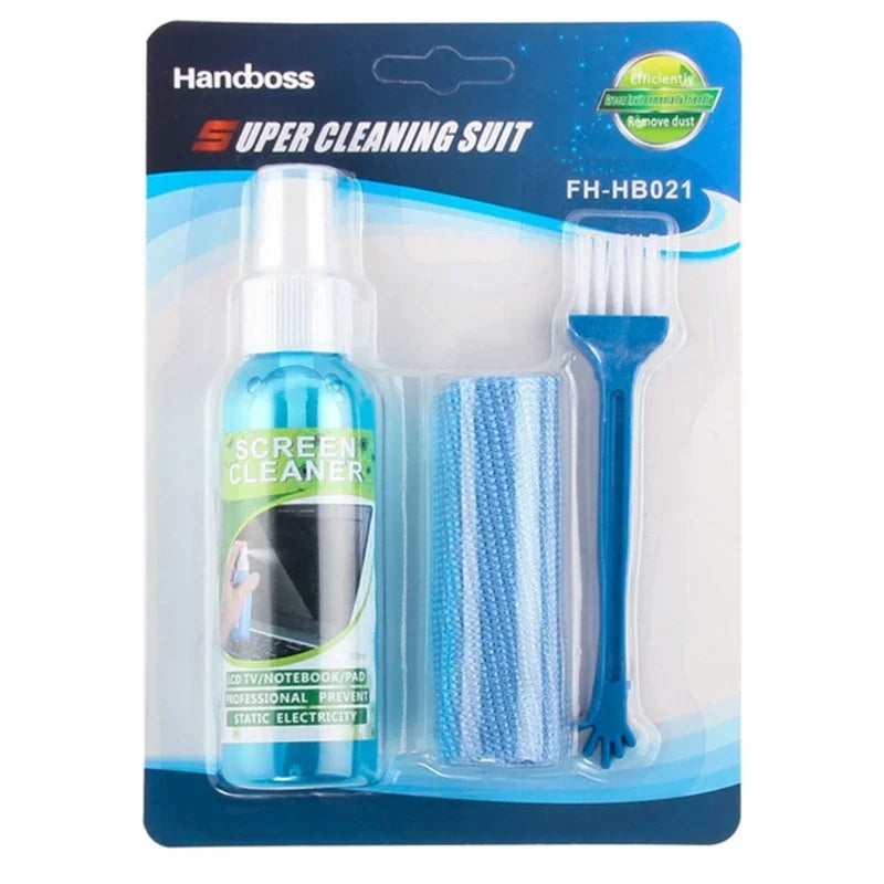1 Set of Screen Cleaning Kit with Cloth and Liquid Cleaner Suitable for LCD TVs Tablets Laptops and Camera Lenses Peaceful Pleasures Health and Wellness A