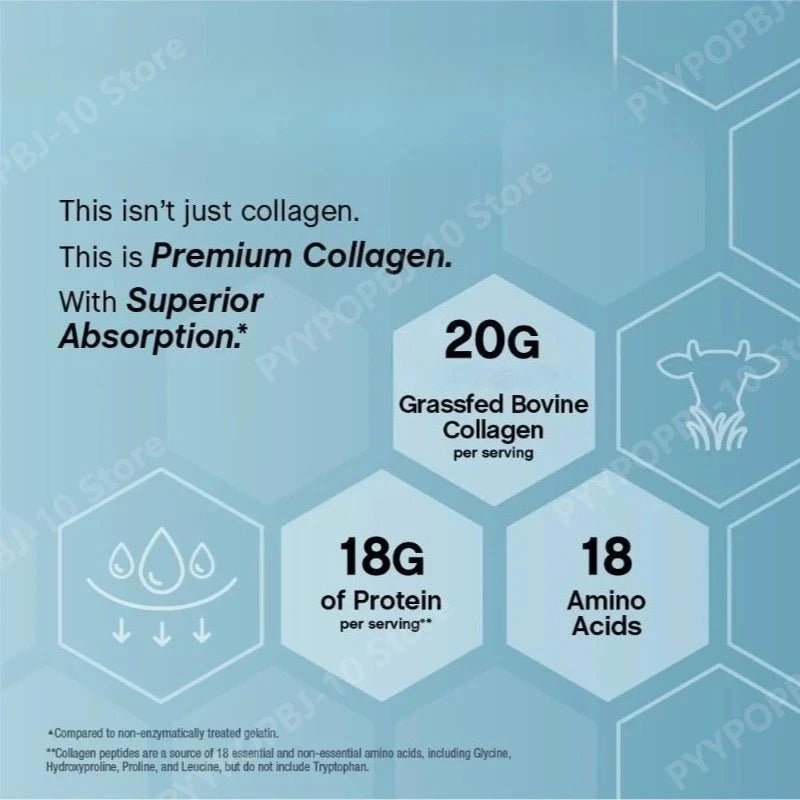Grassfed Collagen Powder 22oz – Hair, Skin & Nails | 18 Amino Acids