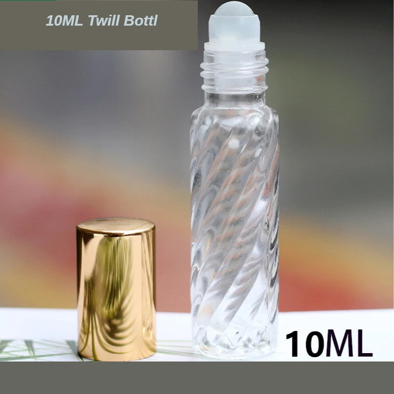 1pcs Essential Oil Bottles Glass Roller Bottles With Roller Balls Perfume Bottles Roll On Bottles Vials Travel Clear Bottle Peaceful Pleasures Health and Wellness 10ml