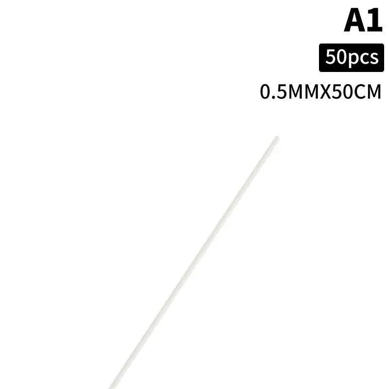 ABS Solid Rods 50-Piece Set – 6 Sizes for DIY Model Making