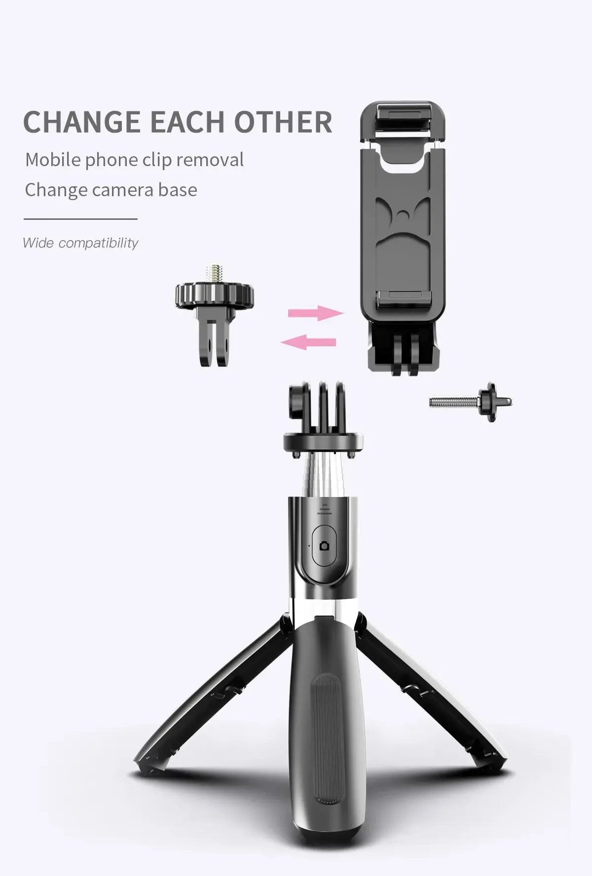 Bluetooth Selfie Stick Tripod Extendable Wireless Remote Control Portable Phone Stand for iPhone Android Vlogging Live Streaming Peaceful Pleasures Health and Wellness