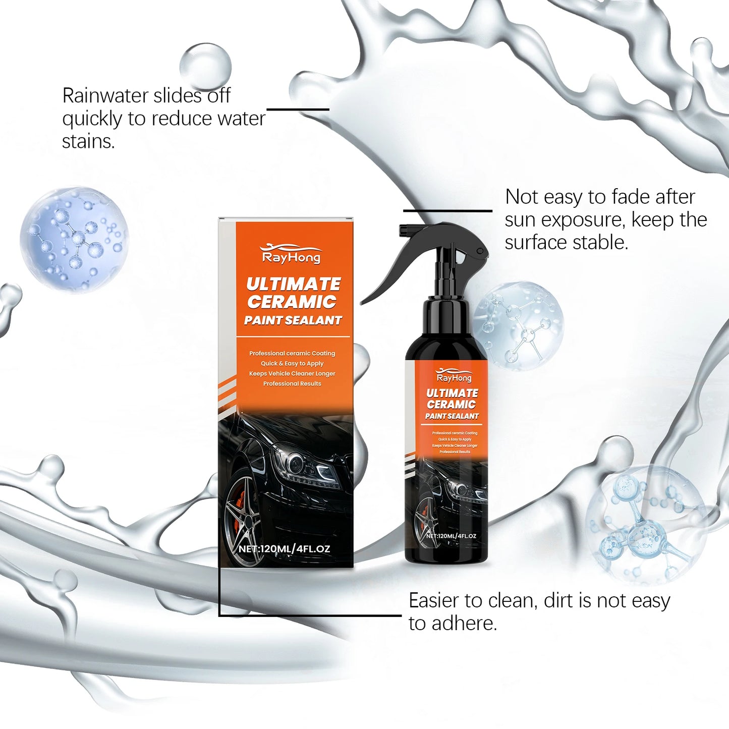 Rayhong Ceramic Coating Spray | Car Paint Protection & Shine