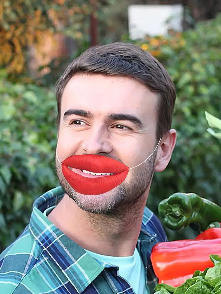 Big Red Lips Latex Mask – Funny Halloween & Party Prop