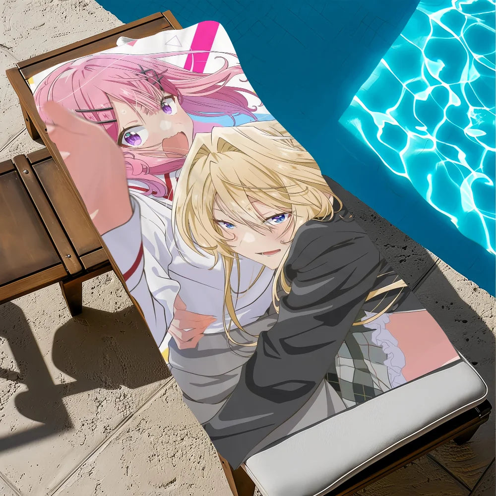Anime Quick-Dry Beach Towel – Soft Pool Towel for Travel & Gym Anime Beach Towel Peaceful Pleasures Health and Wellness