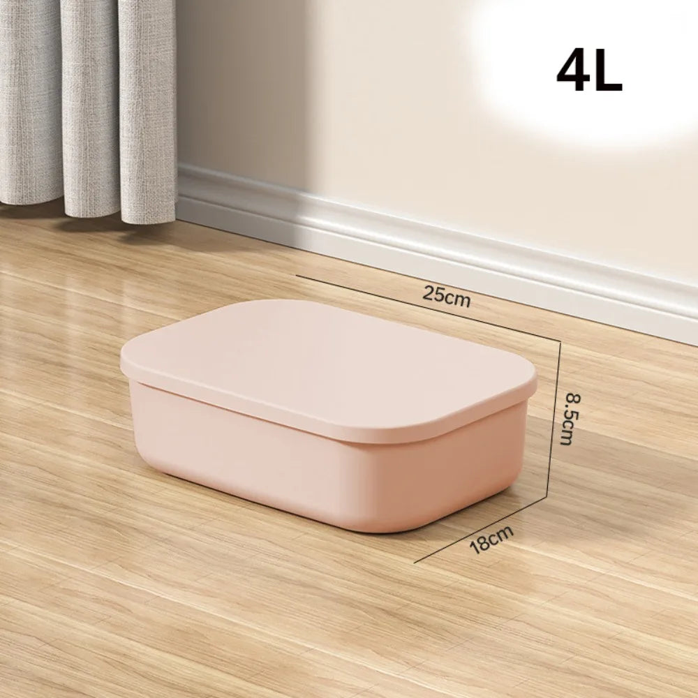 Stackable Plastic Storage Box with Lid | Home Organizer