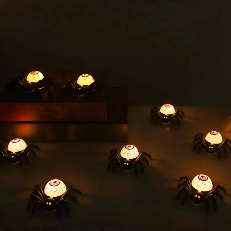 Halloween Spider Eyeball Candle Ambient Light Party Decor 1–12PCS