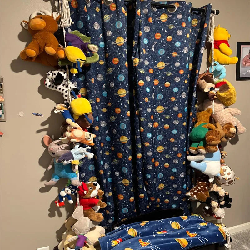 Handwoven Rope Plush Toy Net Storage Wall Pocket Decorative Doll Photo Organizer for Home Decor Kids Room Wall Mounted Storage Peaceful Pleasures Health and Wellness
