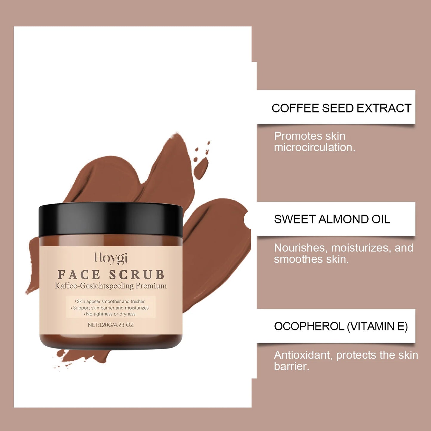 Vanilla Coffee Face Scrub – Deep Cleansing & Oil Control