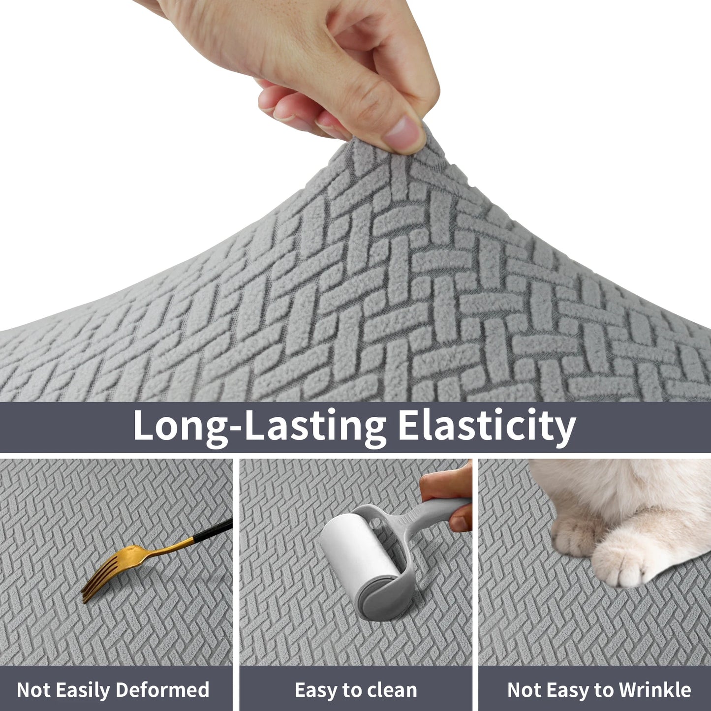 Sofa Seat Cushion Slipcovers 1Pc Soft Protector Cover Removable Furniture Covers Jacquard Patio Chair Anti Slip Anti-dust Covers Peaceful Pleasures Health and Wellness