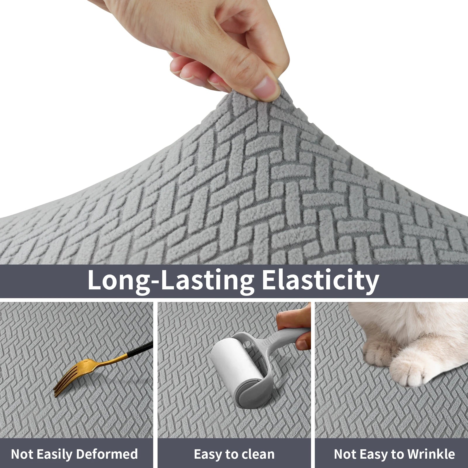 Sofa Seat Cushion Slipcovers 1Pc Soft Protector Cover Removable Furniture Covers Jacquard Patio Chair Anti Slip Anti-dust Covers Peaceful Pleasures Health and Wellness