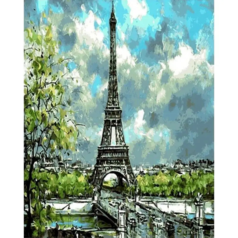 Paris Street Paint by Numbers Kit – 60×75cm DIY Canvas Art