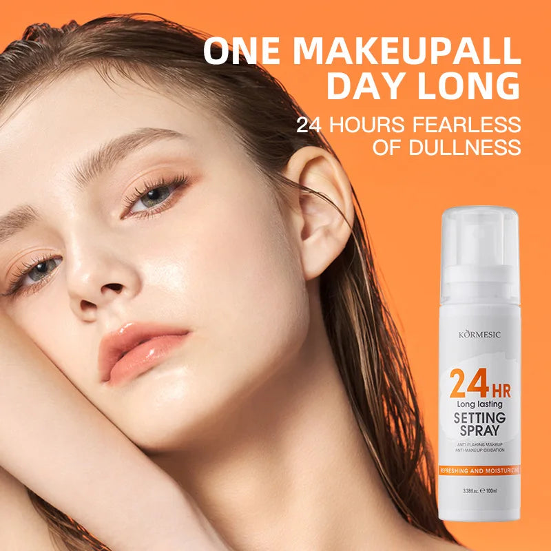 KORMESIC 24HR Long Lasting Setting Spray Anti-Makeup Oxidation Moisturizing– 100ml Peaceful Pleasures Health and Wellness