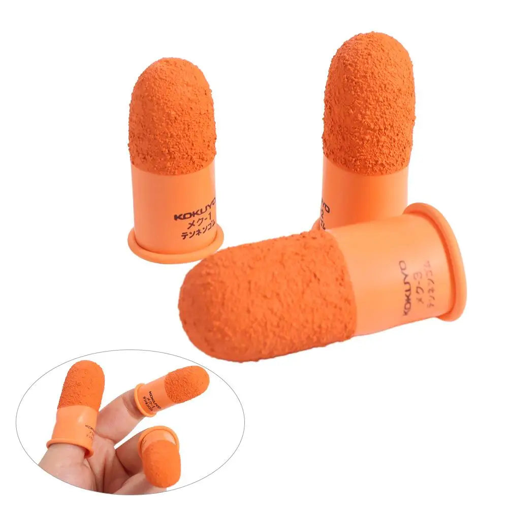Multi-purpose Non-slip Finger Cover Natural Rubber Counting Fingertips Protector Gloves Anti-static Reusable Orange Finger Cots Peaceful Pleasures Health and Wellness