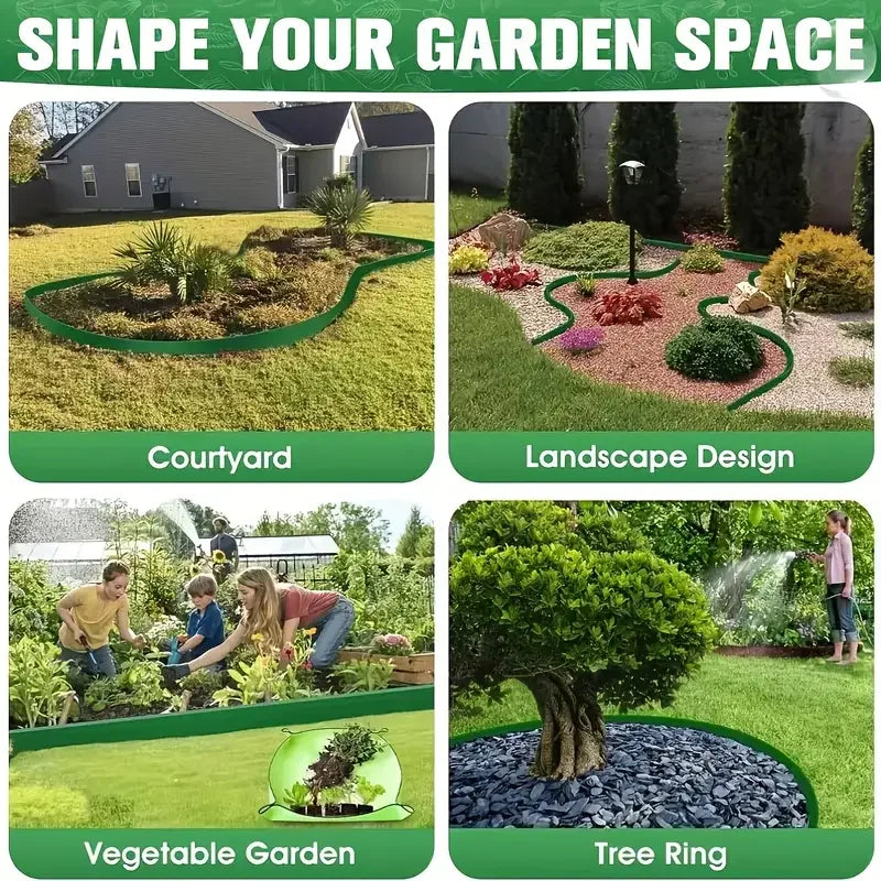 10M L-Shaped PE Lawn Edging | Heavy Duty Garden Border