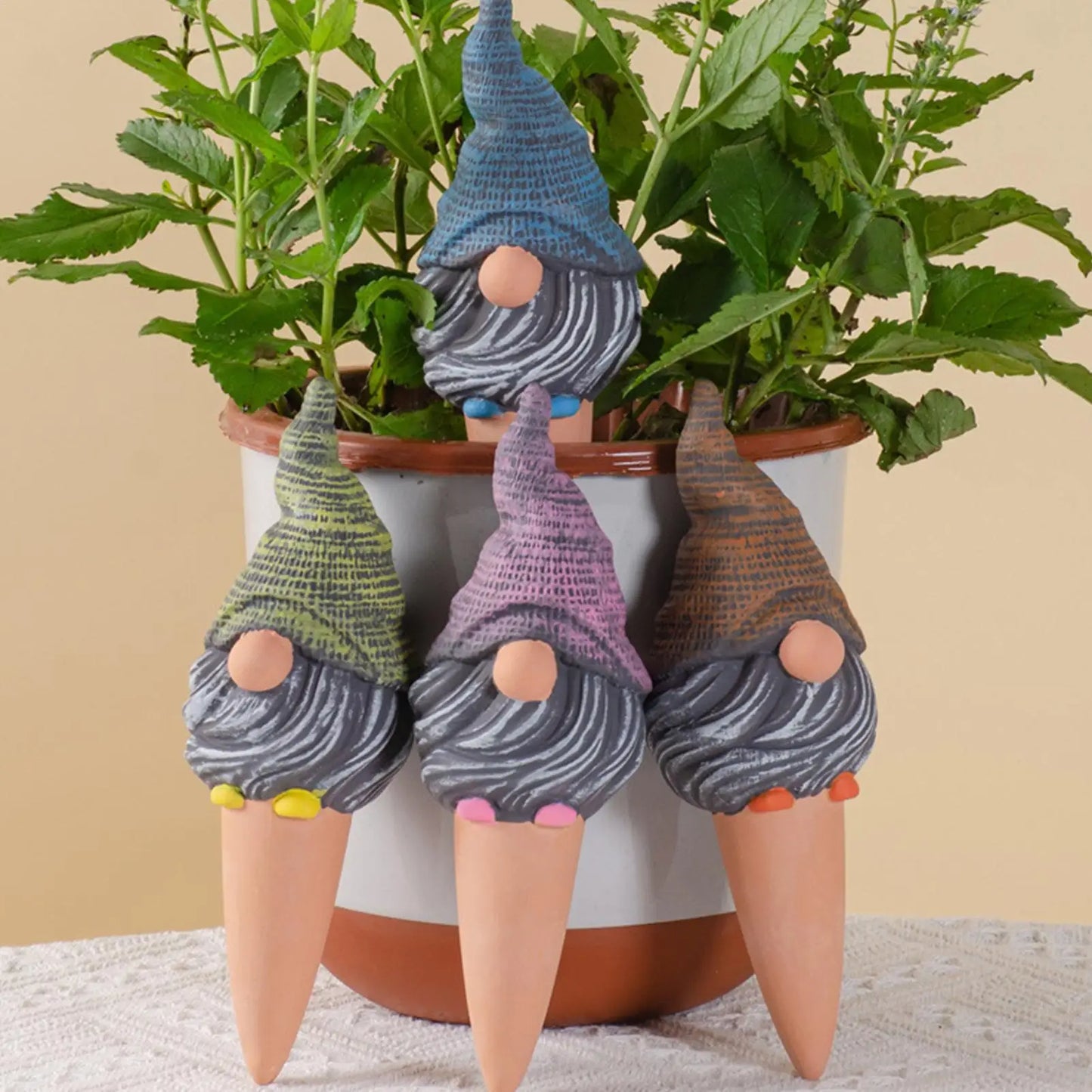 Gnome Self-Watering Spikes | Terracotta Plant Irrigator Set of 4