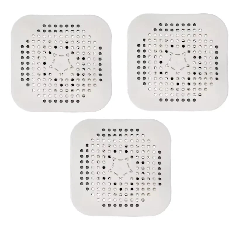 3-Pack Silicone Drain Hair Catcher for Shower, Sink & Bath