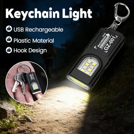 ZHIYU 550LM Mini LED Keychain Flashlight | Type-C Rechargeable Rechargeable Mini Flashlight Oasis Select