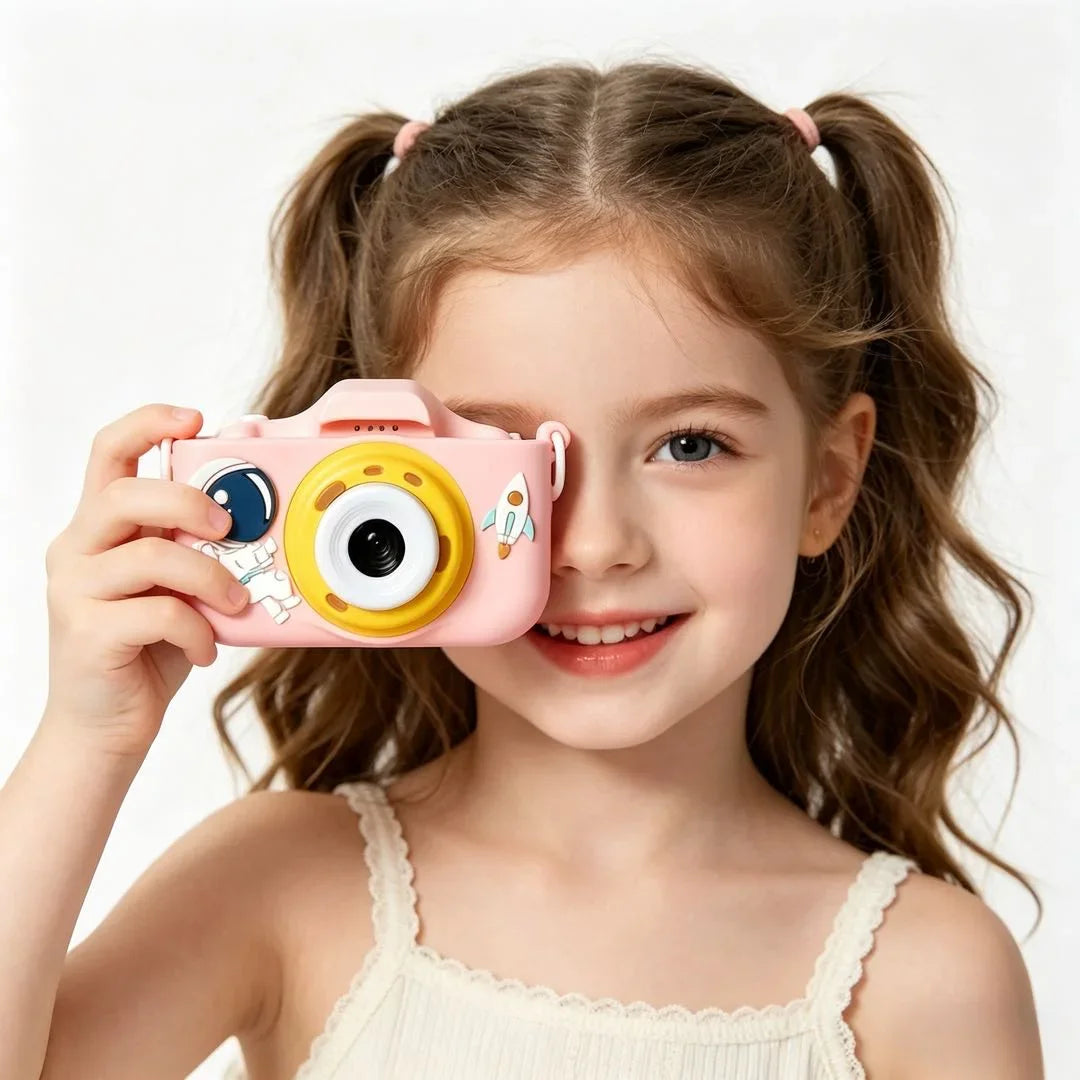 Kids Camera HD Dual Lens 1080P Video Recorder Multifunctional Toy with Music Game Portable Cartoon Gift for Little Boys Girls Peaceful Pleasures Health and Wellness