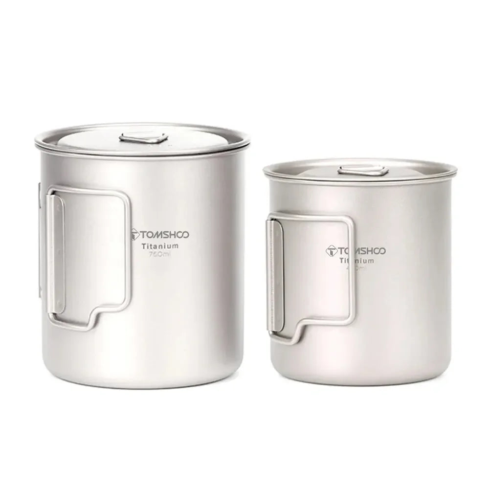 TOMSHOO Portable Cup Camping Picnic Water Mug Foldable Handle