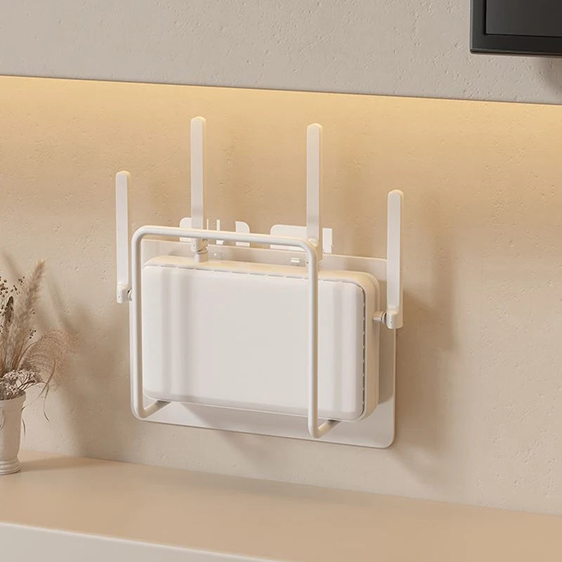 No-Drill Wall-Mounted Router & Set-Top Box Storage Shelf