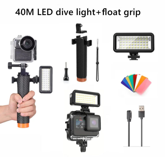40M Waterproof Underwater LED Fill Light for GoPro & DJI Underwater Video Light Oasis Select