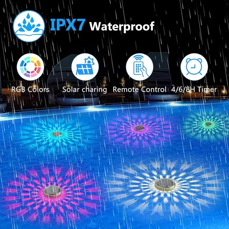 Solar Floating Pool Lights – LED, Remote Control, 3 Modes