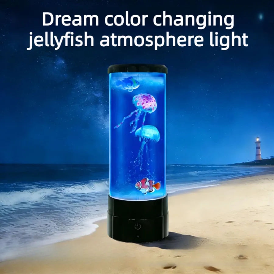 Colorful Jellyfish LED Night Light | USB Atmosphere Bedroom Lamp