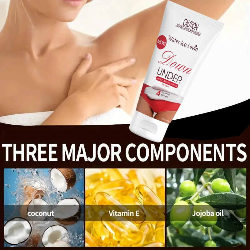 Gentle Hair Removal Cream for Sensitive Skin – Women, 100g Hair Removal Cream Peaceful Pleasures Health and Wellness