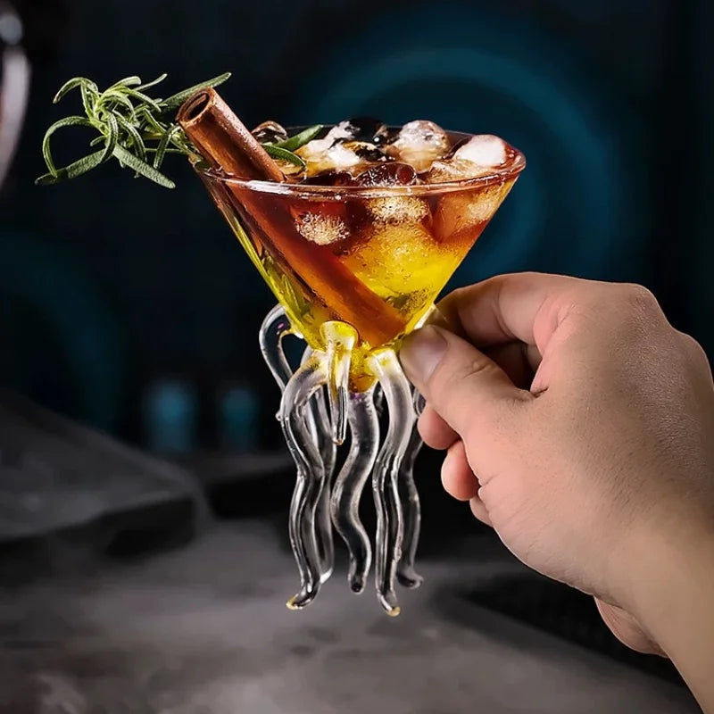 Creative Cocktail Personalized Glass Pufferfish Octopus Tall Cup Bar Swan Bird Wine Glass Wedding Party Birthday Gift Peaceful Pleasures Health and Wellness