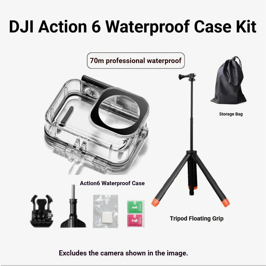 70M Waterproof Housing Case for DJI OSMO Action 6 – Dive Shell