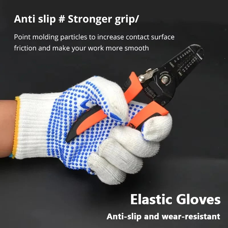 5 Pairs Labor Insurance Gloves Safety industrial Security Work Abrasion Resistant Gardening electrician Non-Slip labour Glove Peaceful Pleasures Health and Wellness