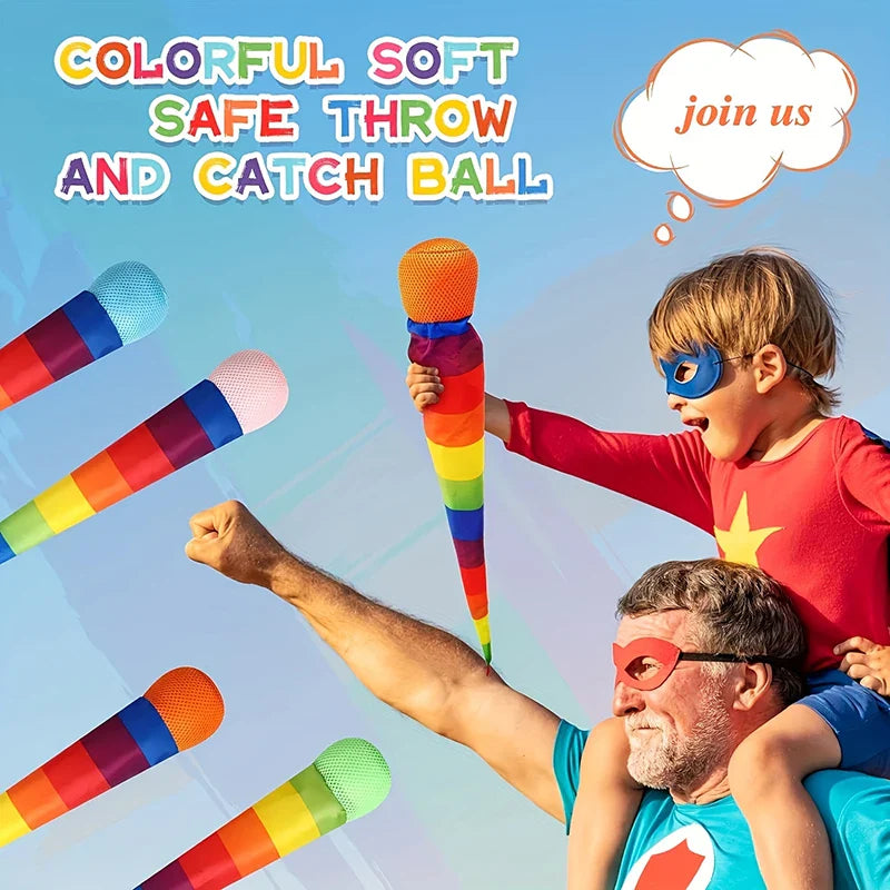 Rainbow Meteor Ball Set 1–20 PCS | Soft Tail Throwing Catching Toy