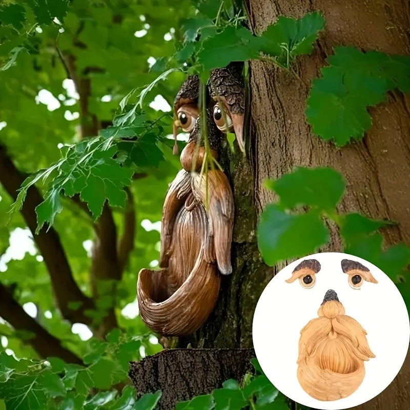 Tree Face, Tree Faces Outdoor, Tree Art, Tree Decorations Outdoor, Tree Faces, Tree Stump Decor, Face for Tree Trunk Peaceful Pleasures Health and Wellness