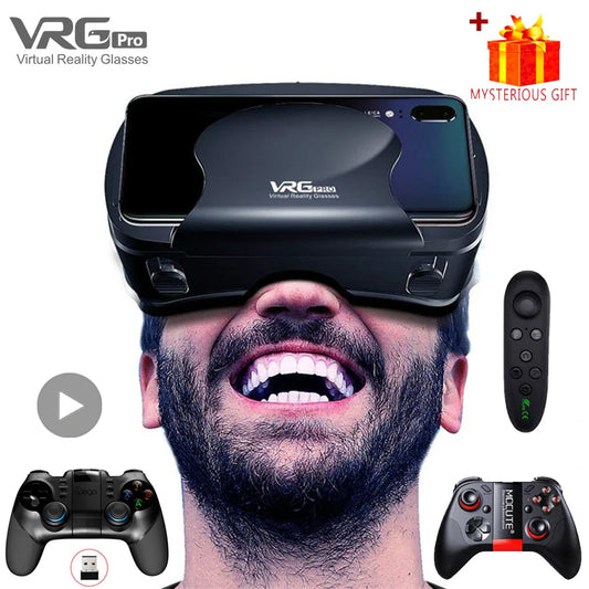 VRG Pro 3D VR Headset Goggles for Smartphone | 120° Wide Angle VR Headset Goggles Oasis Select