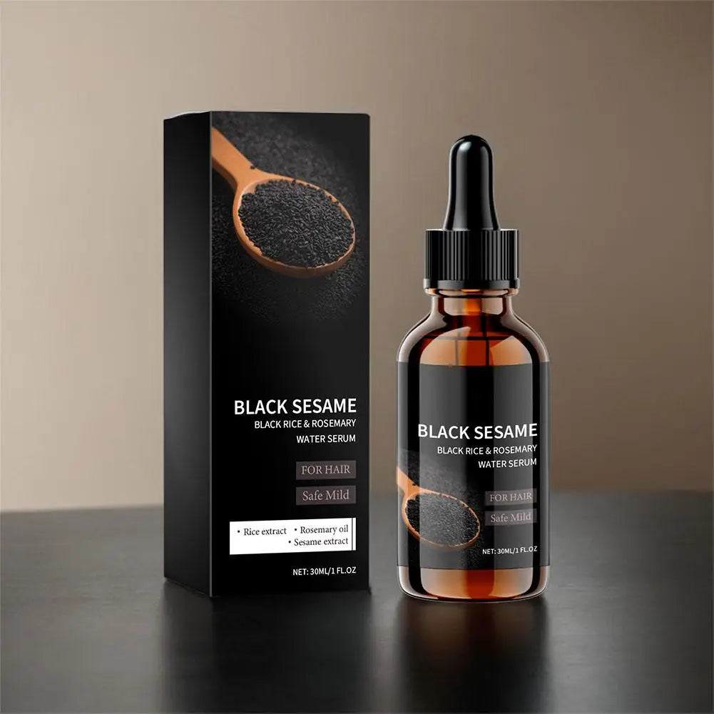 30ml Black Sesame Hair Strengthening Oil Ginger Biotin Essential Oils Nourishing Treatment Split Ends Dry All Types Peaceful Pleasures Health and Wellness