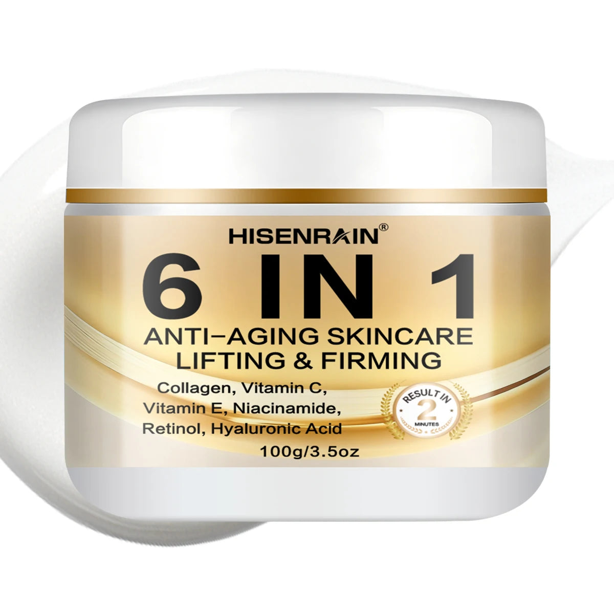HISENRAIN 6-in-1 Anti-Aging Firming Cream – Wrinkle Reducer, Tightening & Rejuvenating Cream for Face. Peaceful Pleasures Health and Wellness 100g