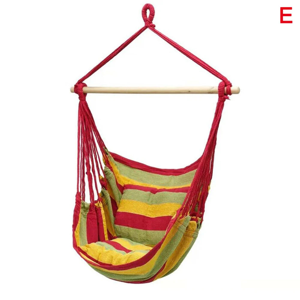 Hanging Hammock Swing Chair – 120KG Cotton Blend Indoor Outdoor