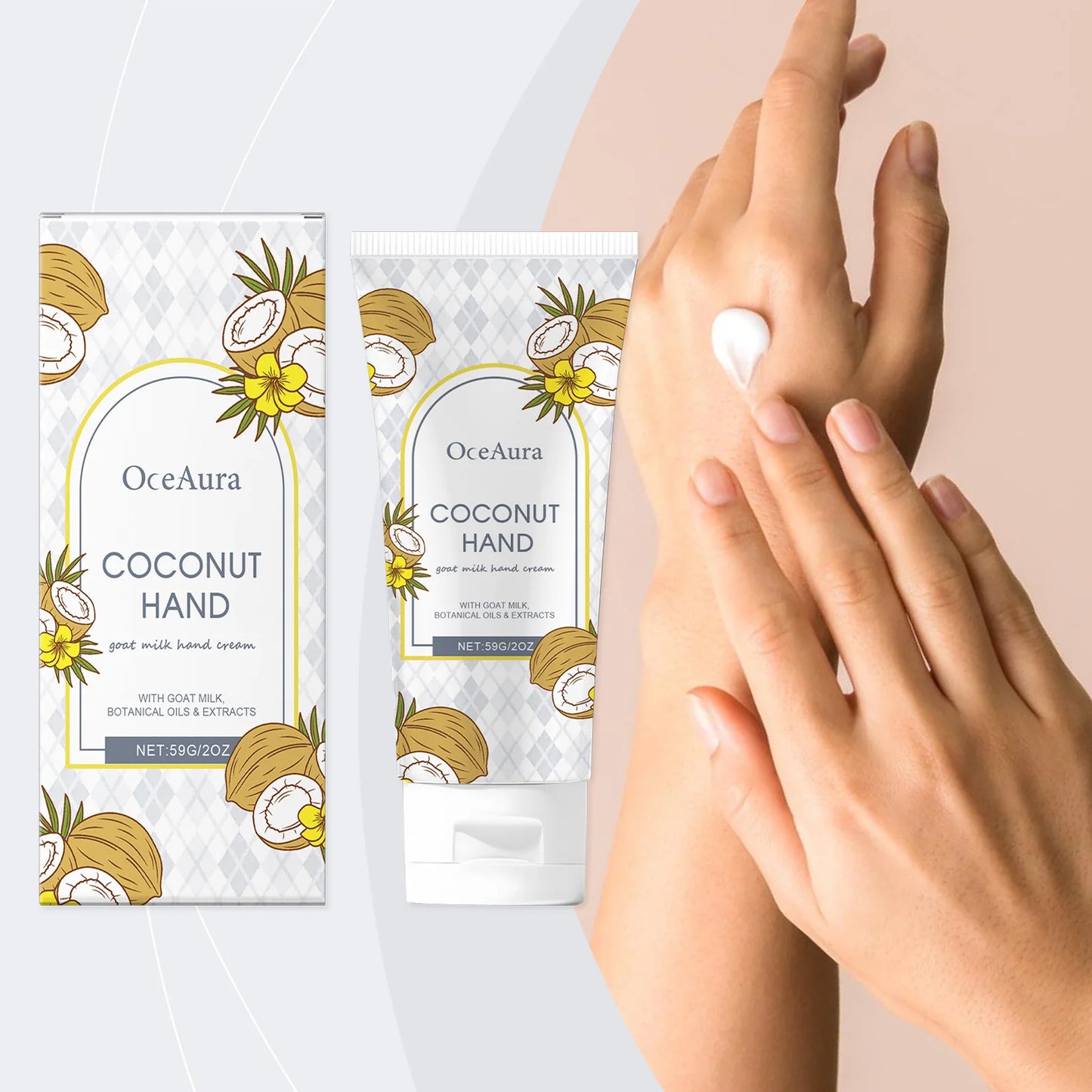 OceAura Coconut Oil Nourishing Hand Cream 59g | Moisturizer