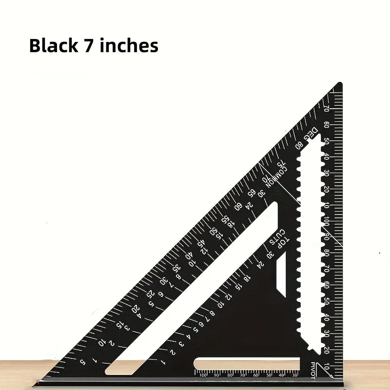 7/12 Inch Aluminum Woodworking Angle Ruler – Serrated Edges